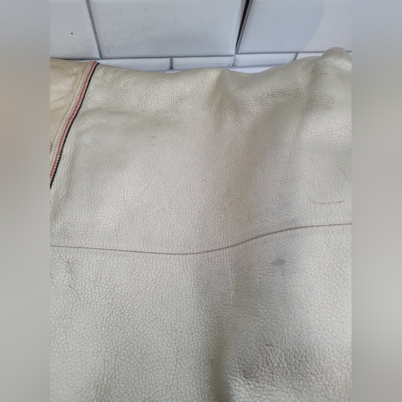 Coach Audrey Gold Metallic Leather Medium Size Tote Soft Pebble Leather Zip Clos - Picture 6 of 13